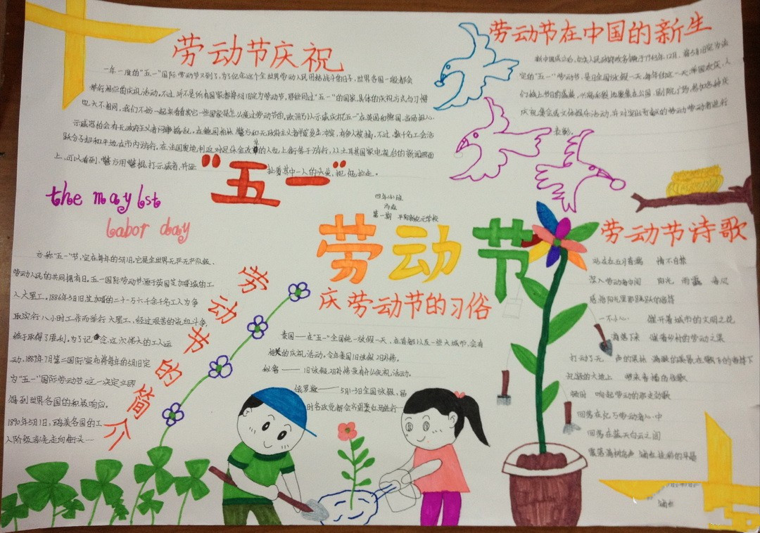 关于画一幅五一劳动节的画_劳动节儿童画一等奖图片