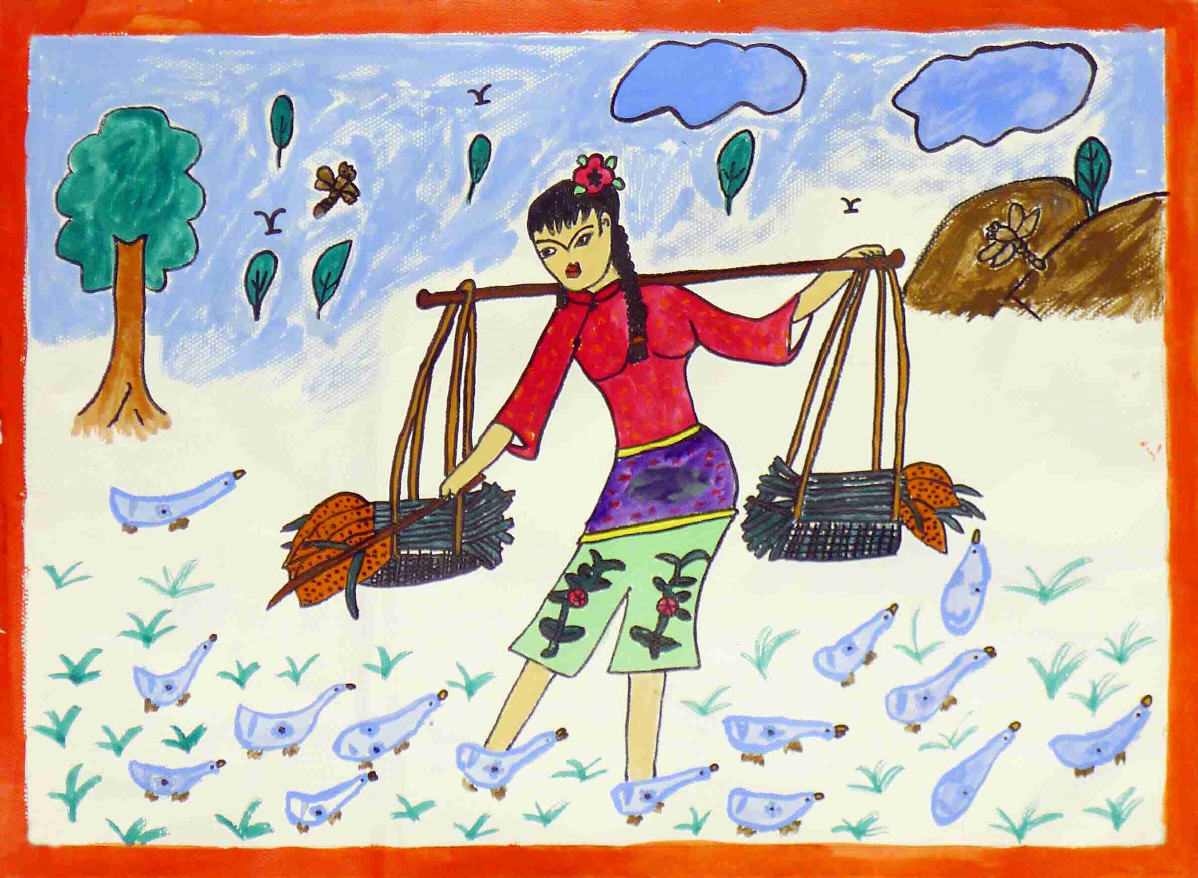 关于五一劳动节儿童画图片_劳动节绘画作品六年级