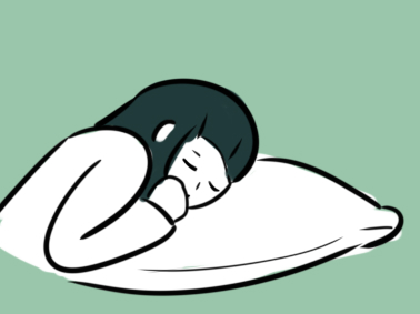 睡觉的女生的简笔画成品图:     好了,睡觉的女生的简笔画学