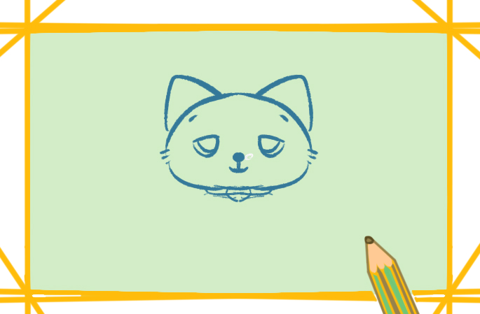 美丽的小猫咪简笔画图片教程