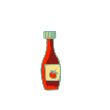 新鲜的番茄酱简笔画要怎么画