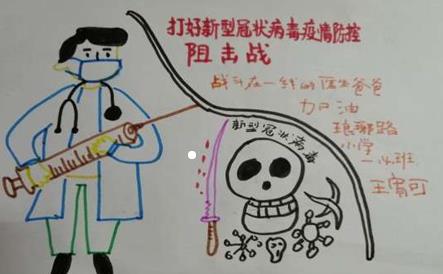 众志成城抗击肺炎手抄报