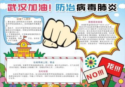 全民行动疫情防控手抄报