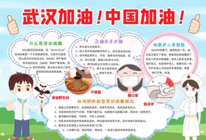 全民行动疫情防控手抄报