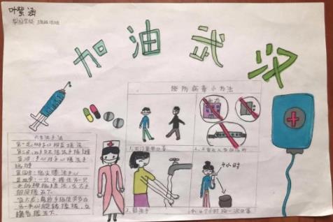 为中国加油为武汉加油手抄报简单漂亮