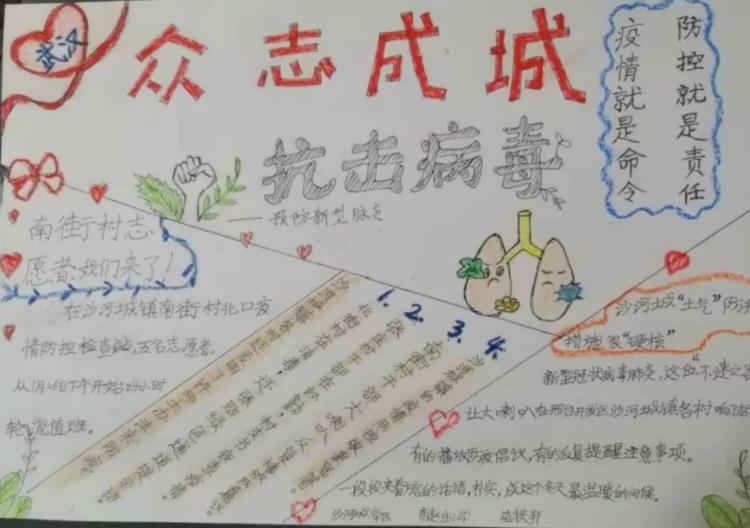 中国武汉加油小学生手抄报图片