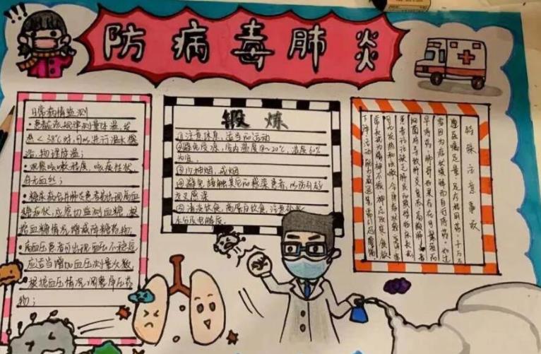 中国武汉加油小学生手抄报图片