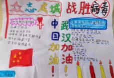众志成城战胜病毒小学生手抄报画