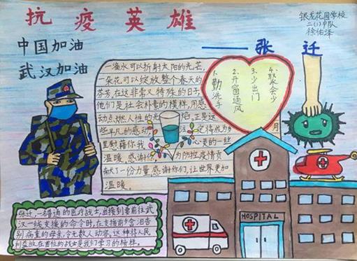 抗疫英雄手抄报简单又漂亮绘画