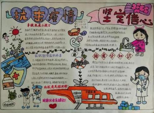 抗疫英雄手抄报简单又漂亮绘画