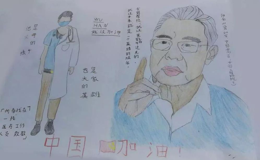 抗疫情护士节向医护人员致敬手抄报绘画