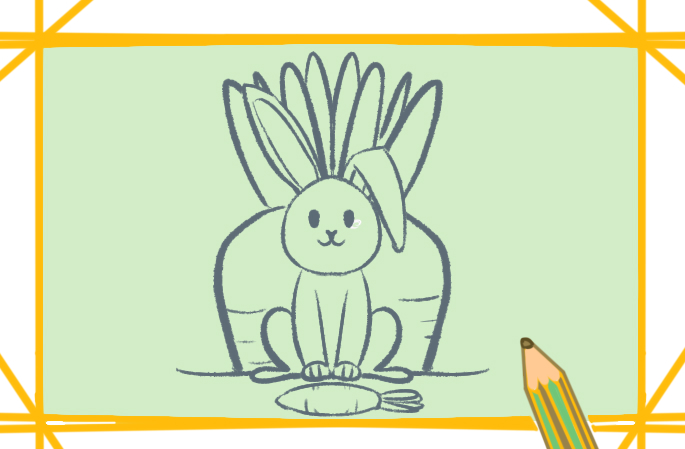 好看的兔子上色简笔画要怎么画