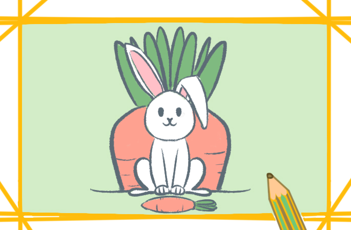 好看的兔子上色简笔画要怎么画