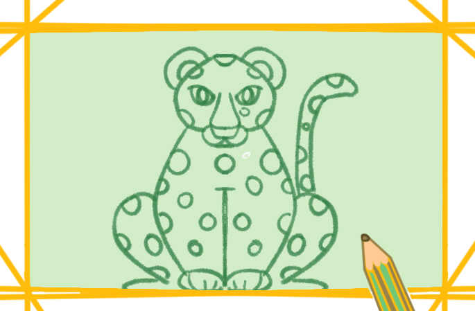 娇小的猎豹简笔画图片教程