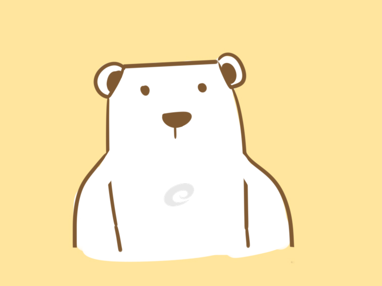 超简单的北极熊简笔画步骤图