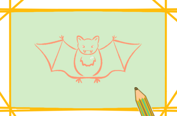好看的蝙蝠上色简笔画要怎么画