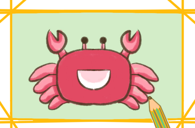 巨蟹座的小螃蟹简笔画图片要怎么画