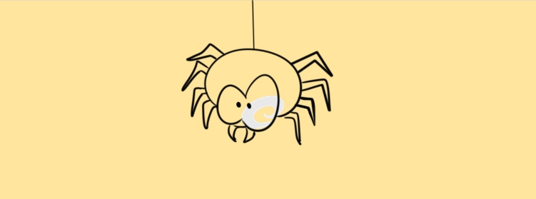 超简单的大眼蜘蛛简笔画步骤图