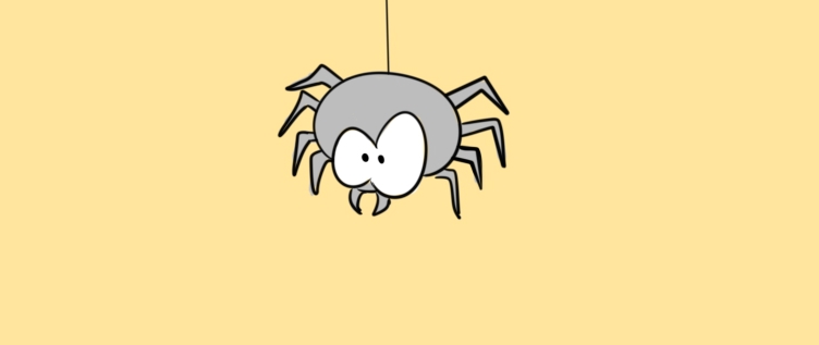 超简单的大眼蜘蛛简笔画步骤图