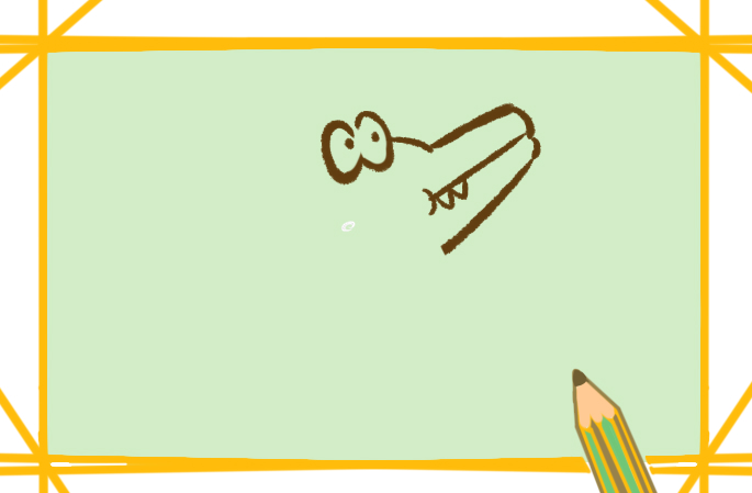 可爱的鳄鱼宝宝简笔画图片教程