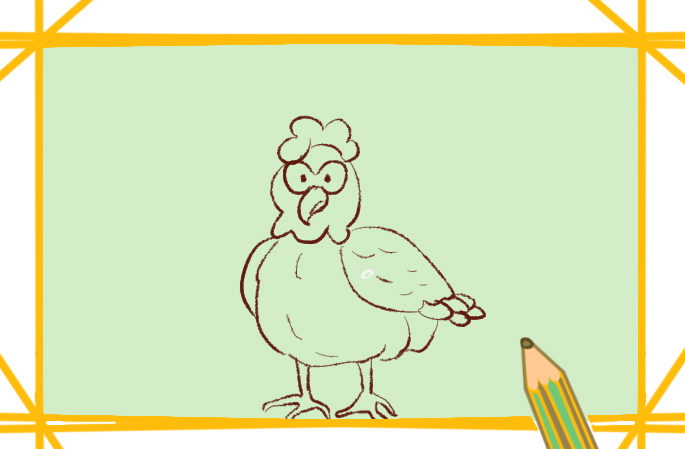 好看的鸡简笔画要怎么画