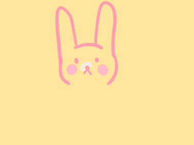 粉白色的兔子简笔画怎么画
