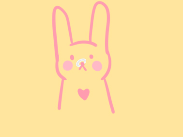 粉白色的兔子简笔画怎么画