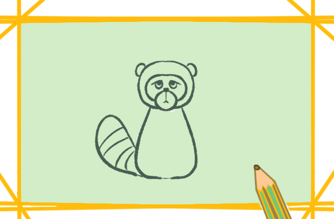 可爱的浣熊简笔画要怎么画