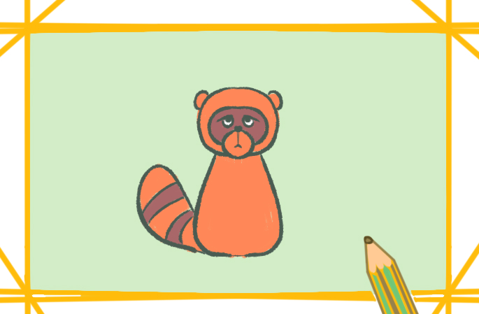 可爱的浣熊简笔画要怎么画