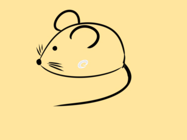 超简单的老鼠简笔画步骤图