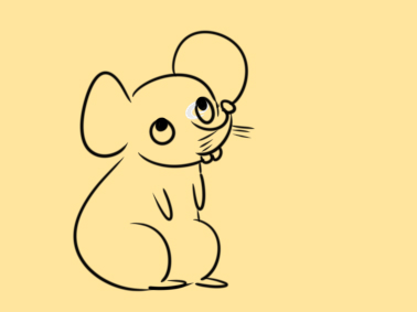 贪吃的老鼠简笔画手绘怎么画