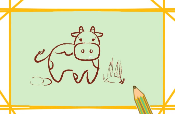 可爱的奶牛简笔画要怎么画
