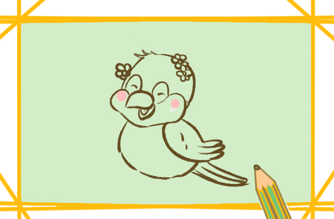 好看的小黄鸟上色简笔画要怎么画