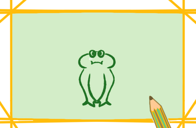 神气的青蛙简笔画图片教程