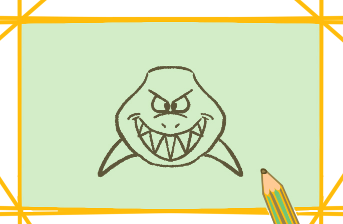 危险的鲨鱼简笔画要怎么画