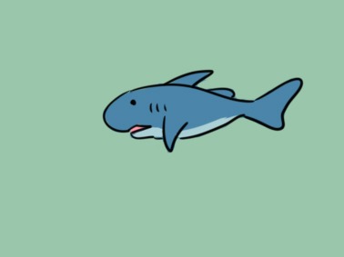 可爱的卡通鲨鱼简笔画要怎么画
