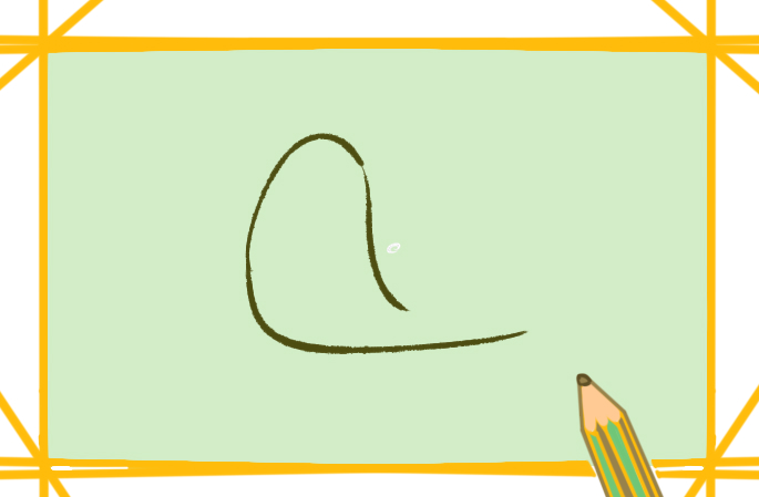 可爱蜗牛涂色简笔画图片教程