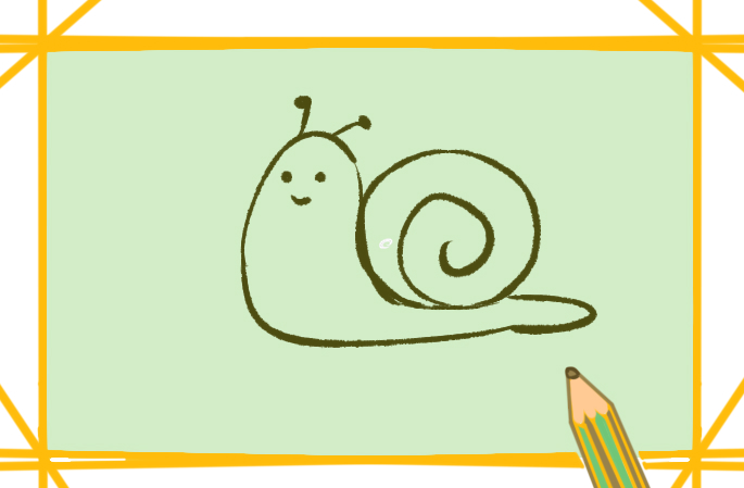 彩色蜗牛简笔画图片要怎么画