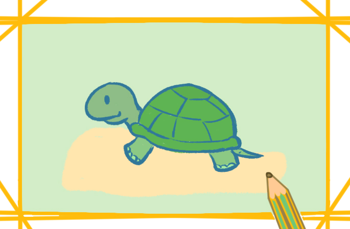 漂亮的乌龟简笔画要怎么画