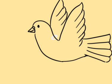 和平的白鸽简笔画要怎么画