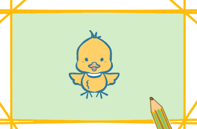 怎么画活泼的小鸡上色简笔画要怎么画