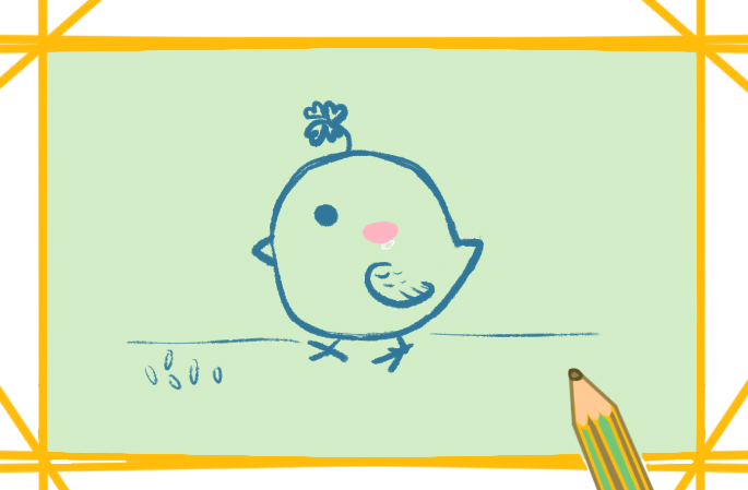 小鸡啄米简笔画图片教程
