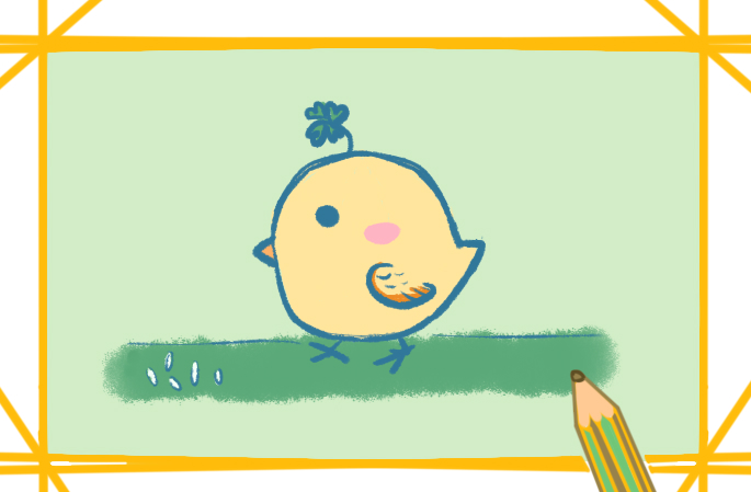 小鸡啄米简笔画图片教程