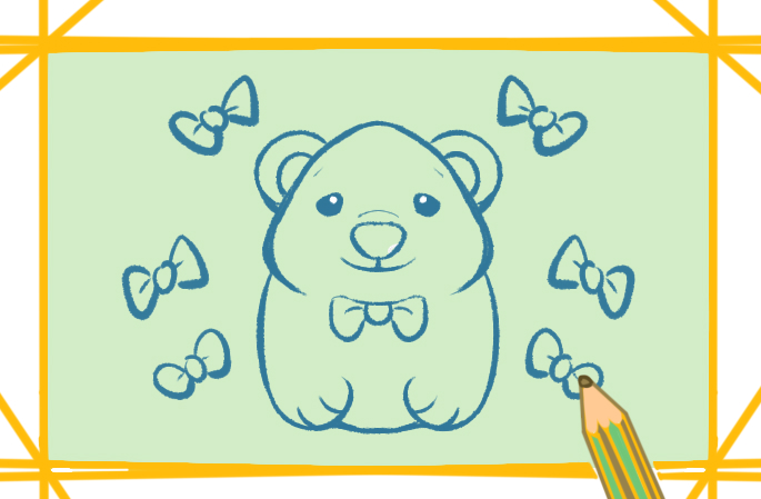 害羞的小熊简笔画图片教程
