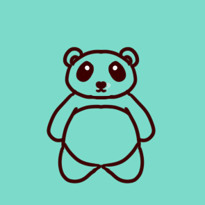 可爱的大熊猫简笔画要怎么画