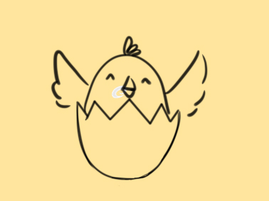 孵化的小鸡简笔画要怎么画