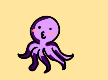 紫色的章鱼简笔画要怎么画