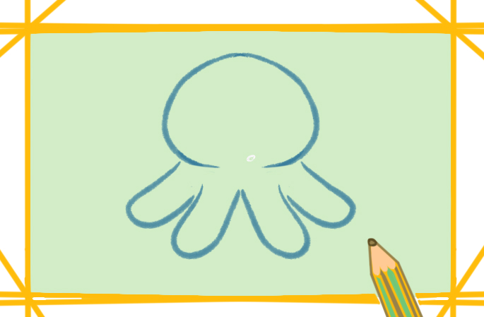 柔软的章鱼简笔画图片教程