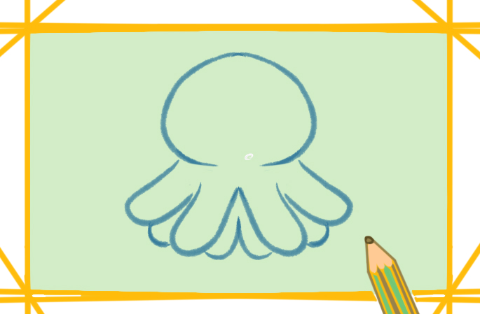 柔软的章鱼简笔画图片教程