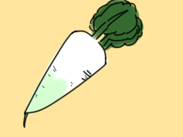蔬菜之白萝卜简笔画要怎么画